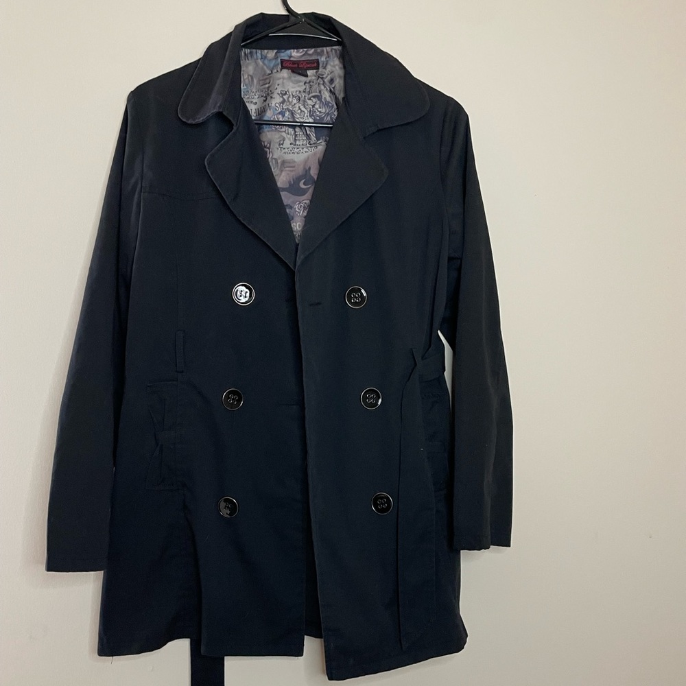 BLACK LIPSTICK TRENCH COAT